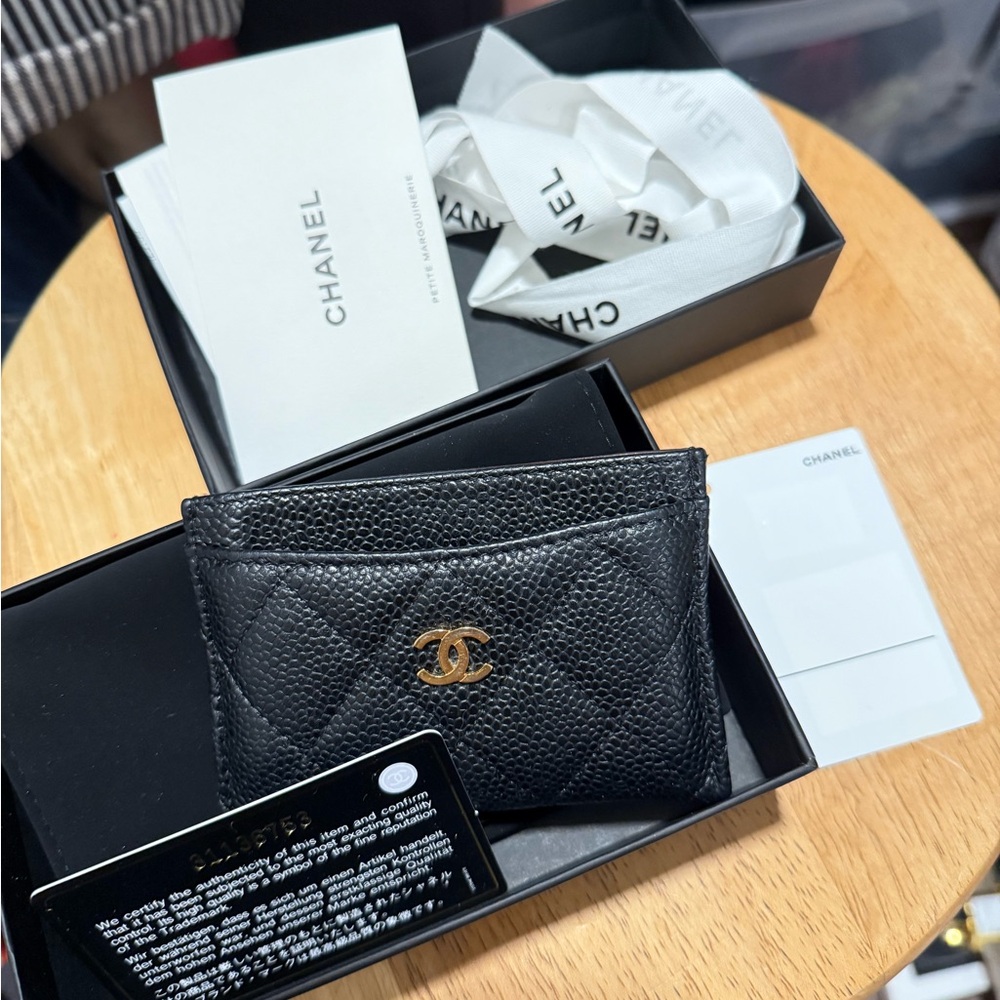 Chanel Black Card Holder